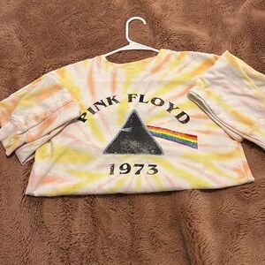 pink floyd tie-dye crewneck